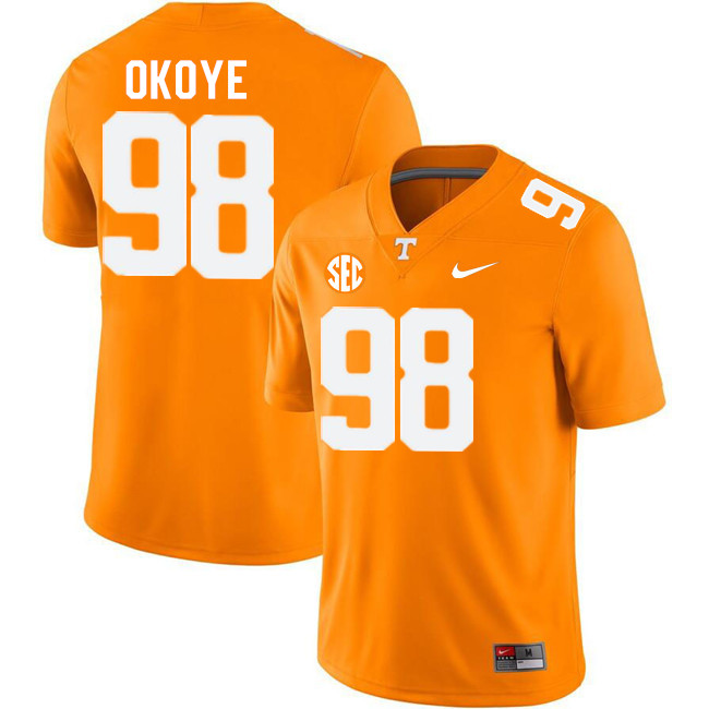 Men #98 Emmanuel Okoye Tennessee Volunteers College Football Jerseys Stitched-Orange